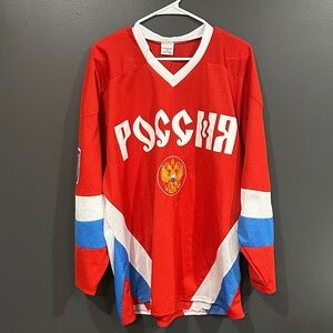 VINTAGE РОССИЯ RUSSIAN HOCKEY #71 KOVALCHUK MESH HOCKEY JERSEY RARE ADULT SZ XL